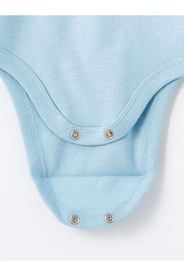 LCW baby Ekru Baskılı Erkek Bebek Çıtçıtlı Body 2'li - 6
