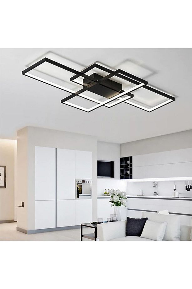 Tavan Led Avize Oblong Keskin Köşe Ø110*80 Cm - 3
