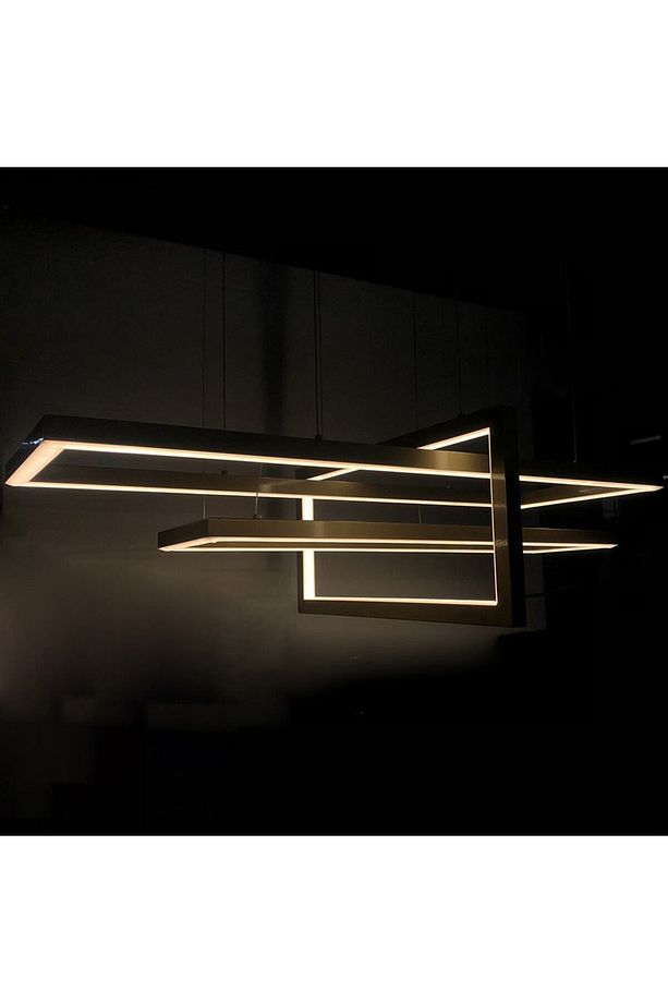 Sarkıt Led Avize Sideward Üçlü Yatay Dörtgen - 4
