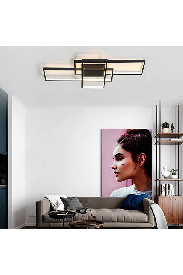 Tavan Led Avize Oblong Keskin Köşe Ø110*80 Cm - 5