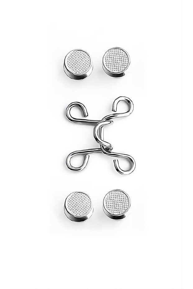 Pants Dress Narrowing Needle Seamless Waist Narrowing Clip Apparatus Belt Metal Plain Silver