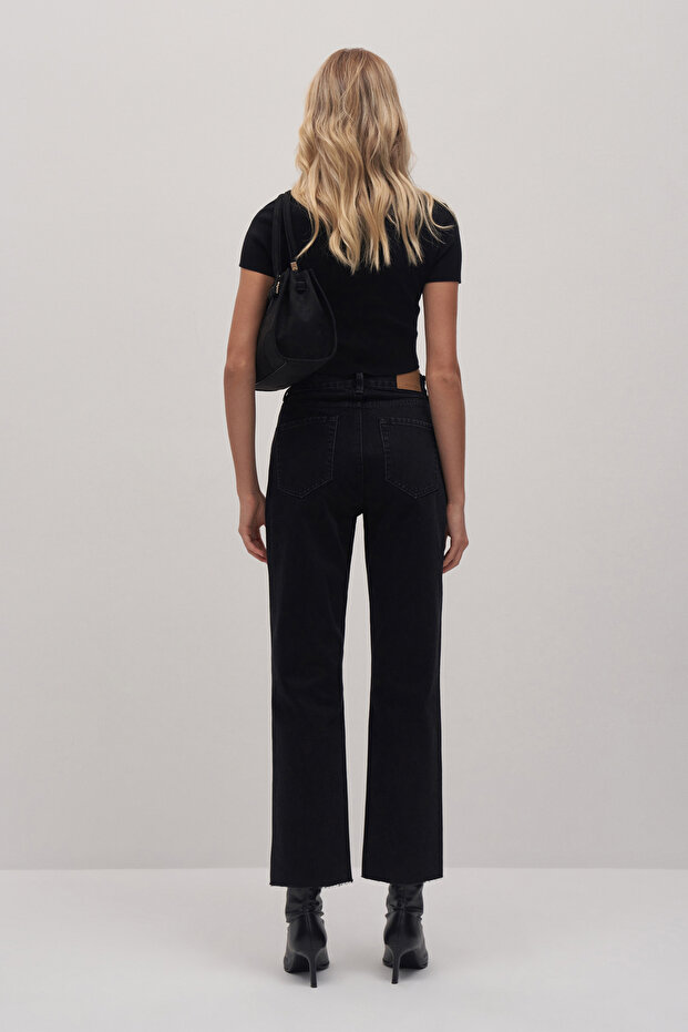 Kadın Basic Triko Crop - 8