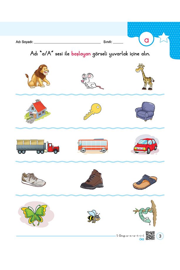 1. Sınıf Okuma Yazma Seti – Görsel Dikte Defterim - 2