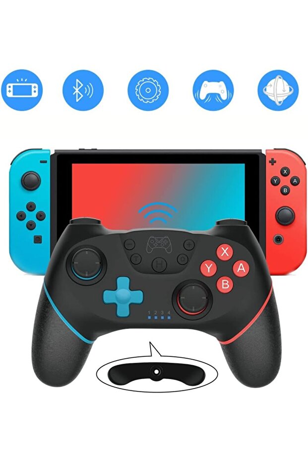 Wireless Gamepad Controller, Bluetooth-compatible Gamepad for Switch Console Wireless Gamepad for N- - 1