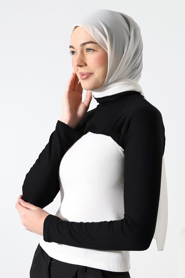 Turtleneck Hijab Neck Collar Sleeves Black
