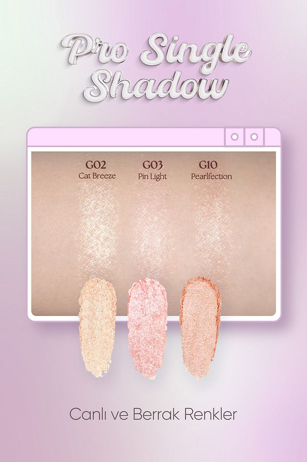 İnci Işıltılı Kremsi Dokuya Sahip Tekli Far CLIO Pro Single Shadow (23FW) (G10 Pearfection) - 5