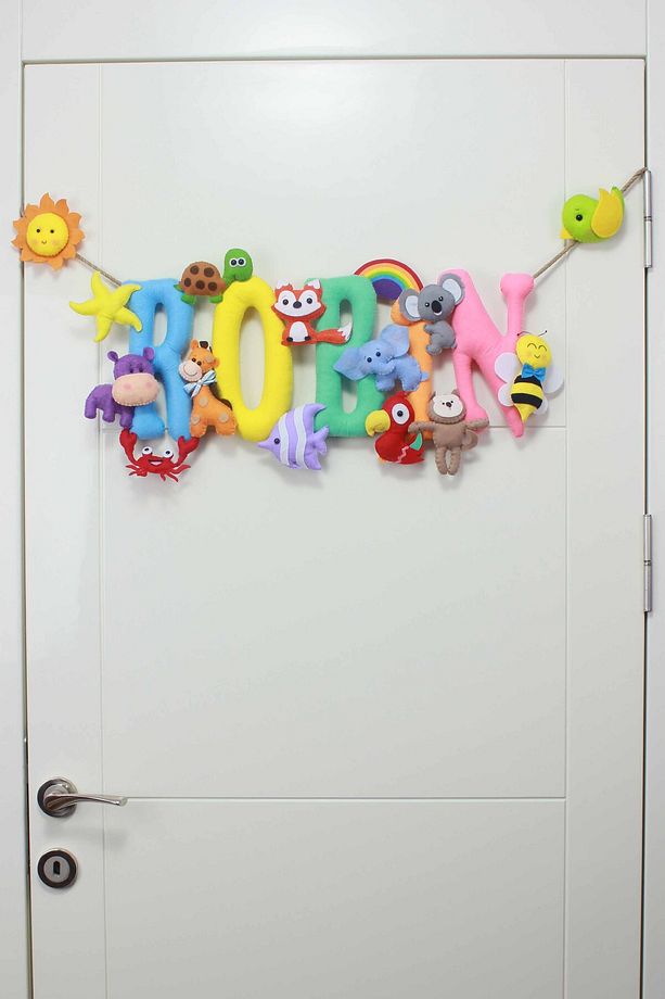 Robin isimli Bebek Ve Hastane Odası Kapı Süsü - 1