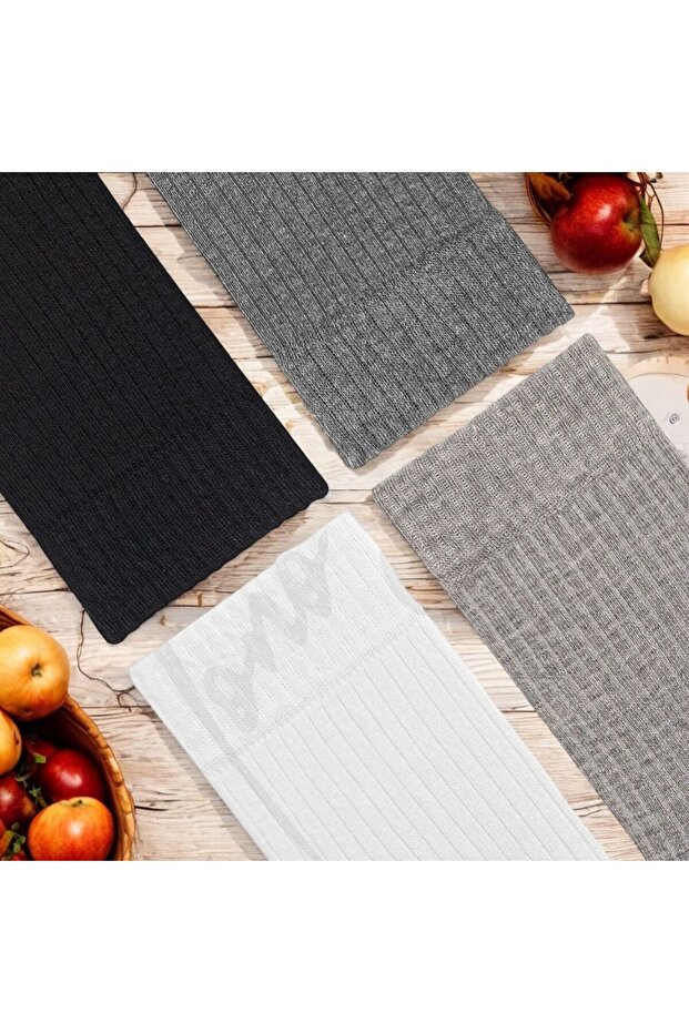 - 4'lü Fitilli Basic Pamuklu Soket Çorap - 3