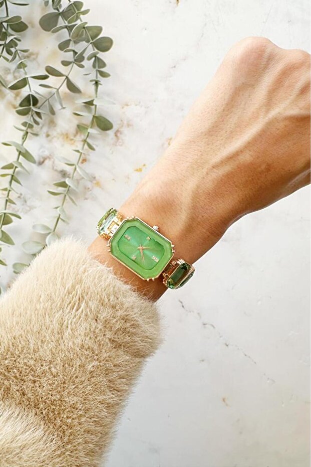 Aosta Green Rose Women's Watch