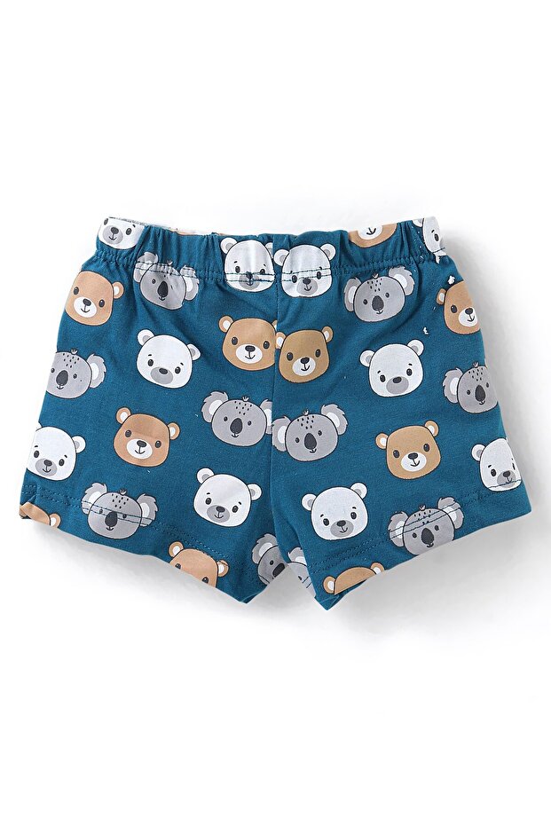 3 Pack Solid, Printed & Striped Cotton Trunks - Multicolor - 5