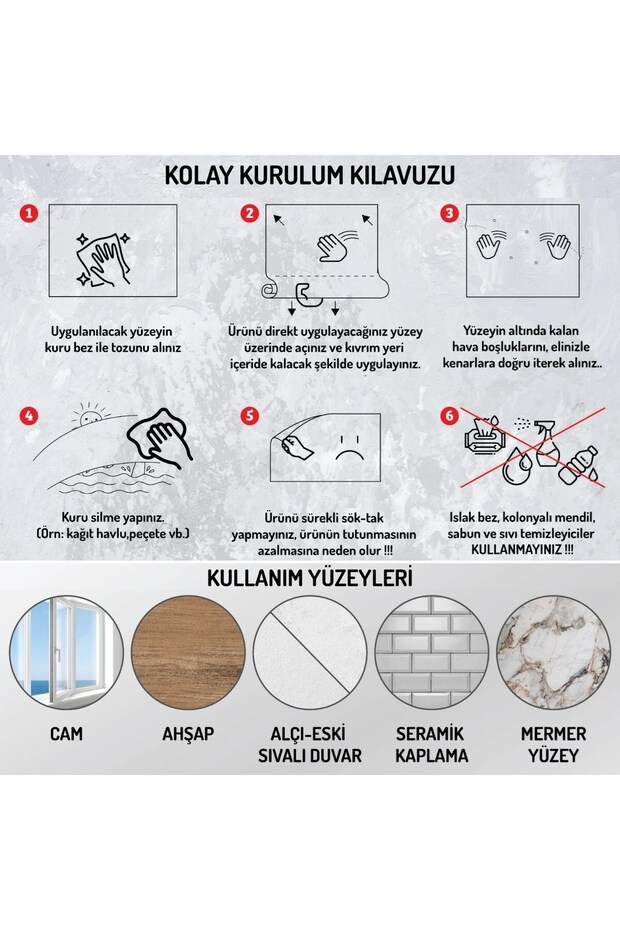 BUFFER® 100x100cm Statik Kağıt Renkli Çarpım Tablosu - 5