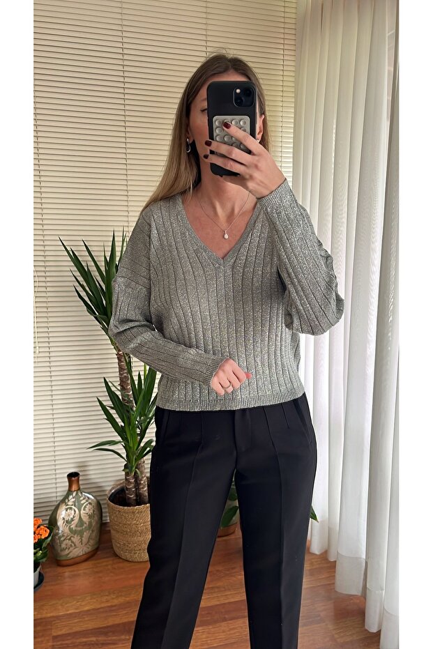 CHANCE COLLECTION V Yaka Simli Triko - 6