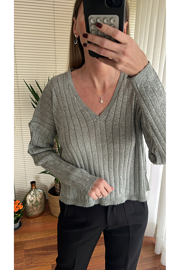 CHANCE COLLECTION V Yaka Simli Triko - 3