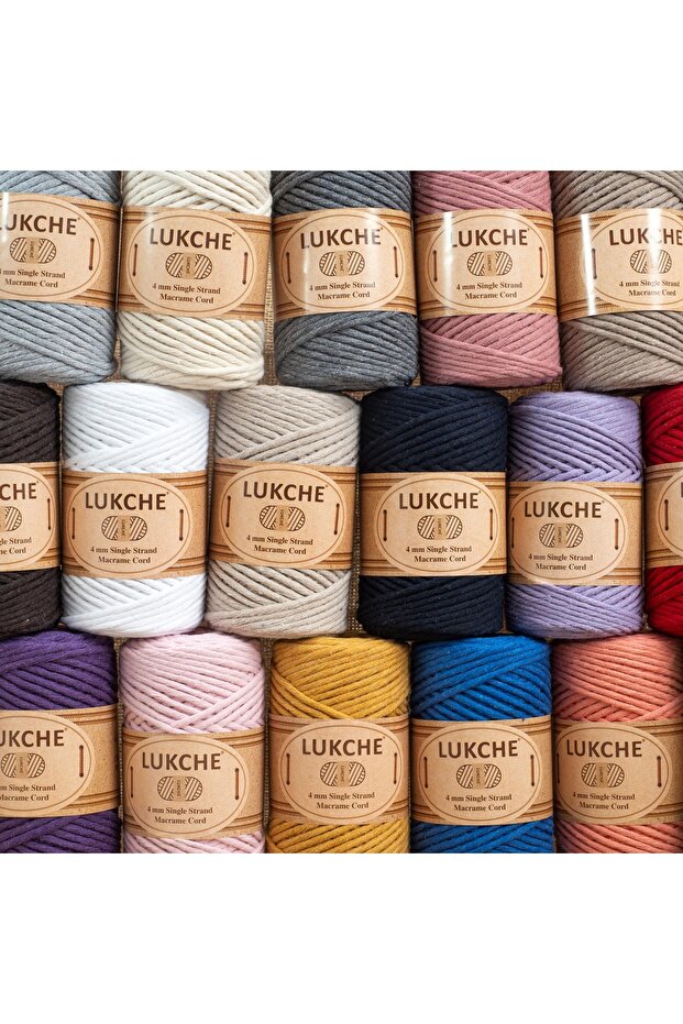 Taranan Makrome Ipi 4mm (75MT) Taranabilir Pamuk Makrome Ipi Makrame Ipi (SAKS MAVİ) - 6