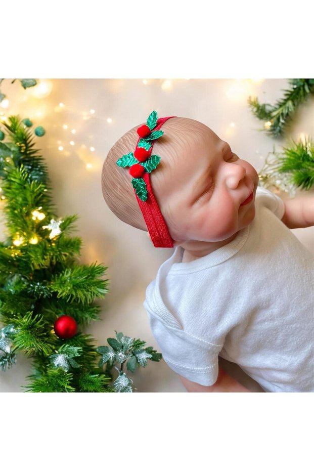 Handmade Baby Hair Band Red Christmas Flower Christmas Bandana Cockatoo Flower