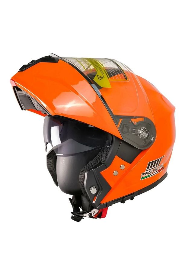 966 V2 ORANGE ÇENE AÇILIR TURUNCU KASK - 2