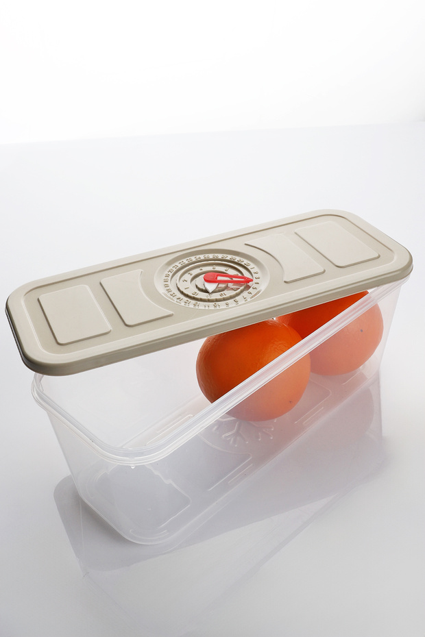 3-Piece Time and Date Display Icebox % Dip Freeze Storage Container - 8