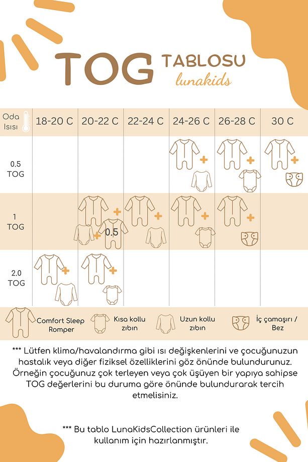 2.0 TOG Uyku Tulumu - Bohem Kalp Desenli - 8