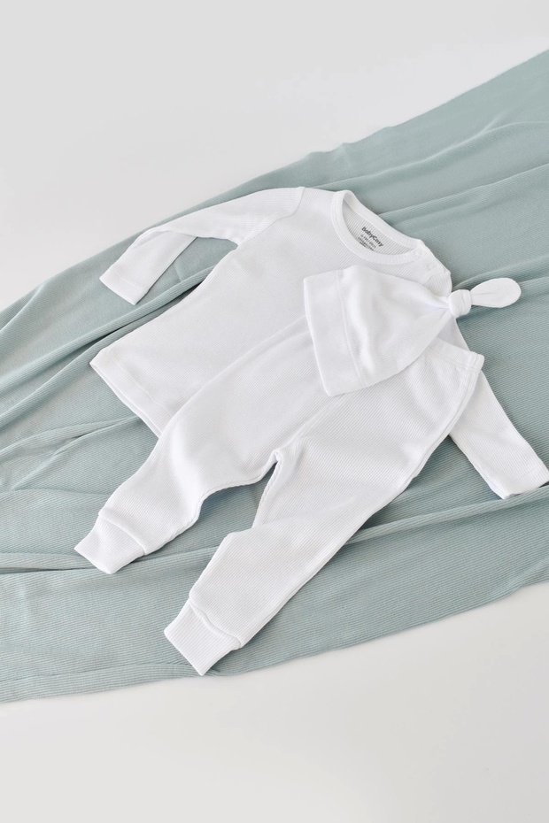Baby Organic Modal Pants & Badi & Hat Set