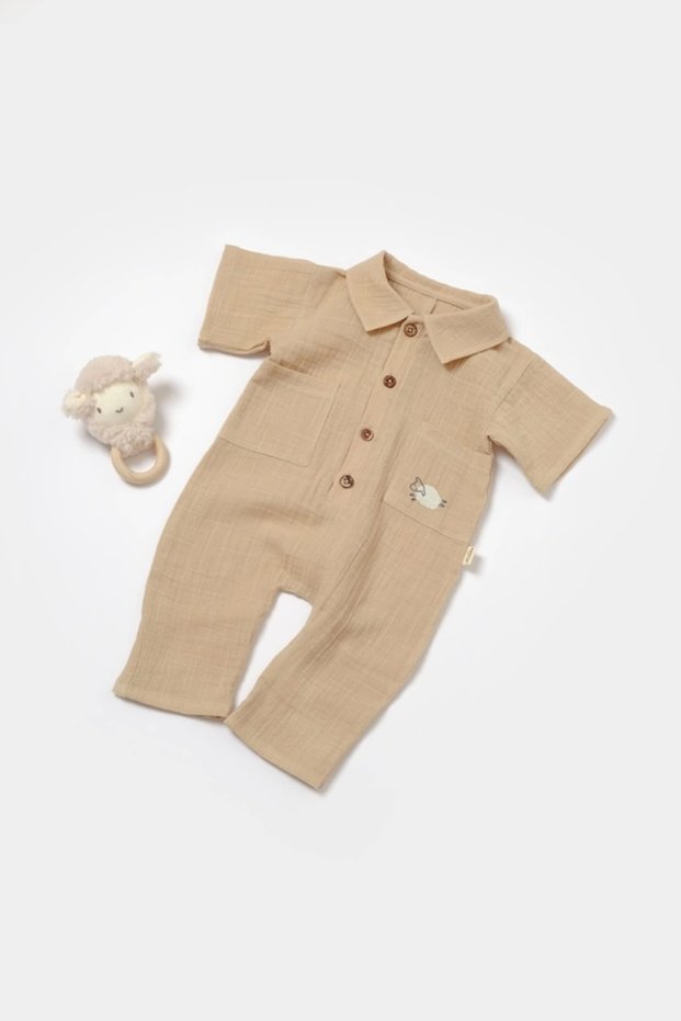 Baby Short Sleeve Romper, 100% Cotton, Baby and Newborn Series - Csym7041