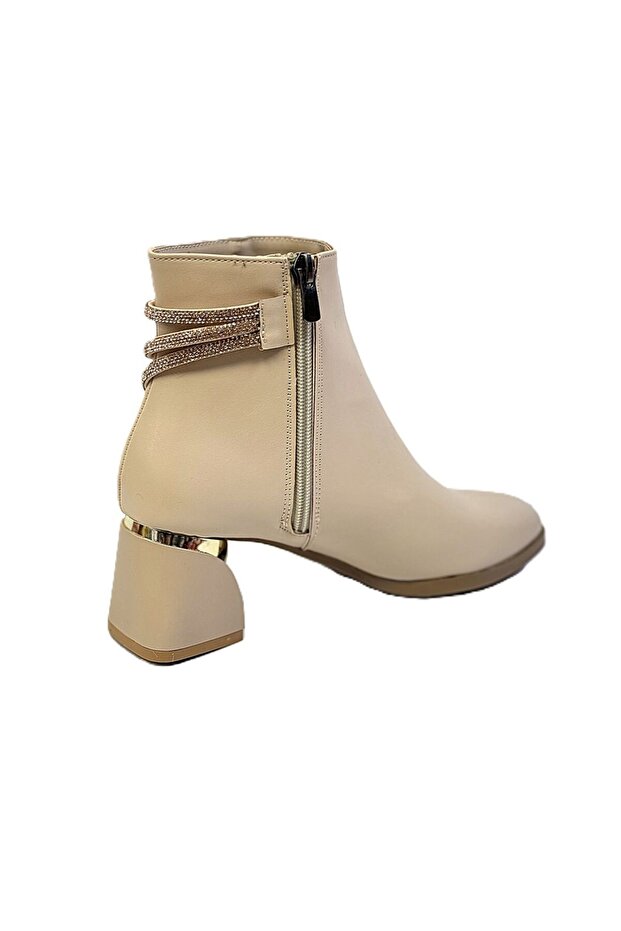 TAŞ DETAYLI YENİ MODEL KLASİK MODEL TOPUKLU  BOT - 2