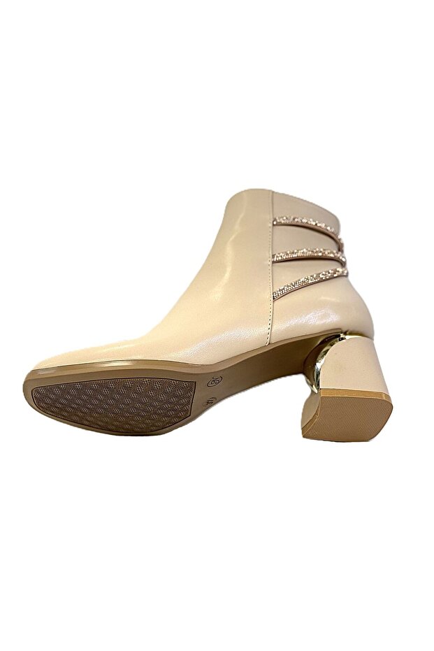 TAŞ DETAYLI YENİ MODEL KLASİK MODEL TOPUKLU  BOT - 4