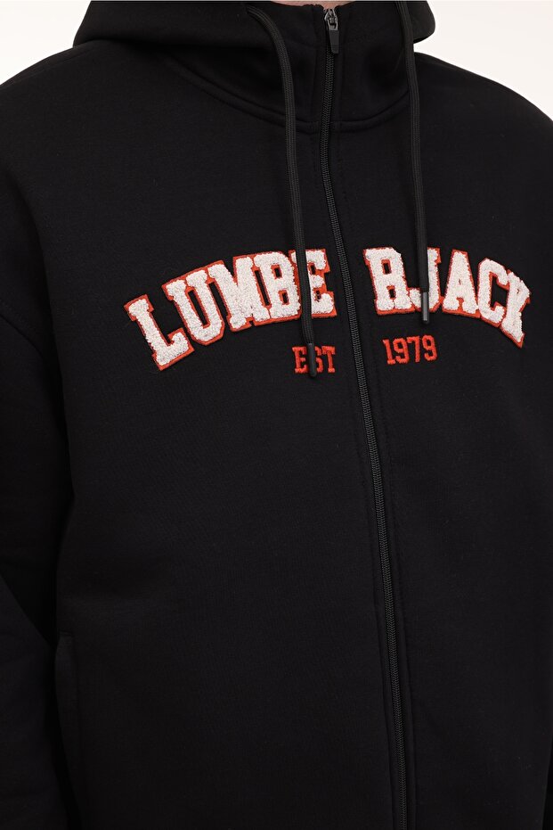 ML UNEG 18ID-10 4PR Siyah Erkek Eşofman Üstü - 4