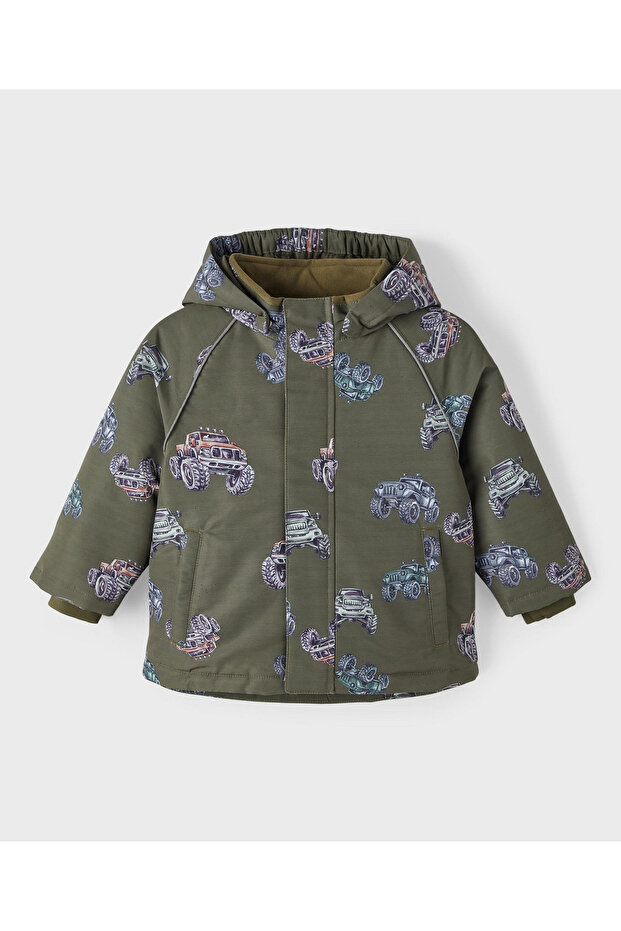Printed Jacket - Olive Night - 1