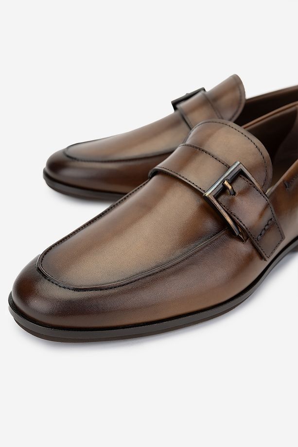 Erkek Deri Taba Loafer Ayakkabı - 4
