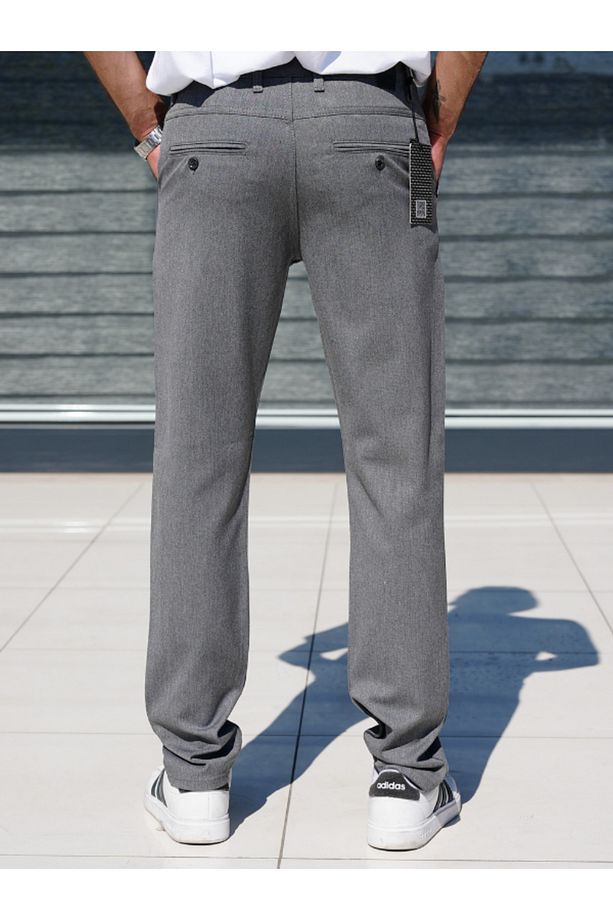 Regular Fit Kesim Likralı Erkek Pantolon - 4