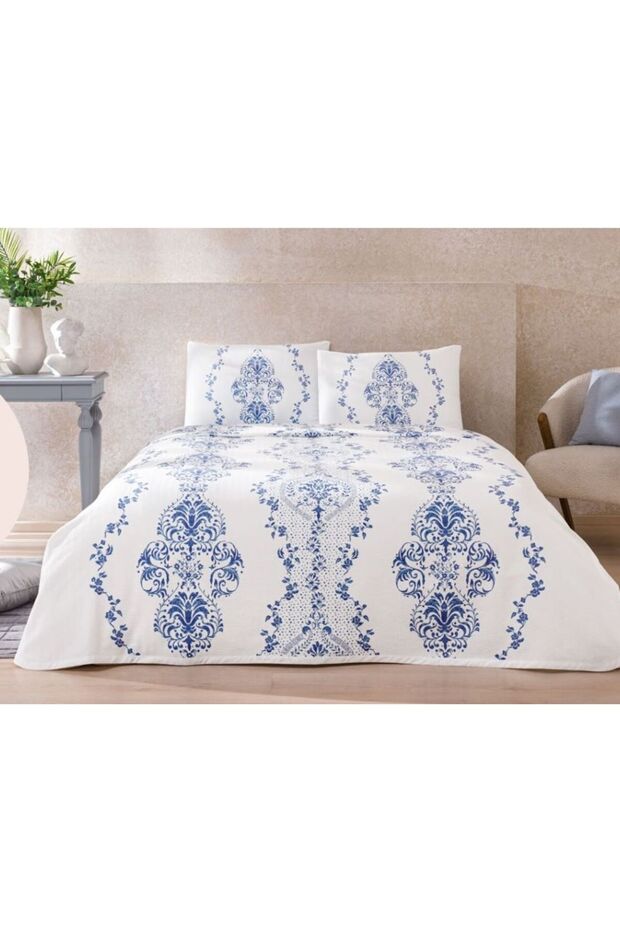 Σετ διπλού πικέ Carmen Blue - 1