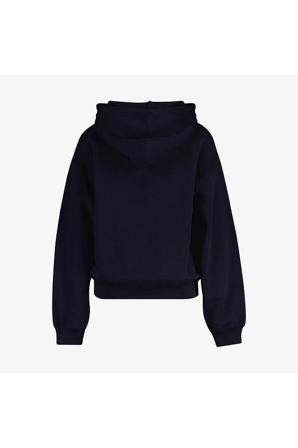 Kadın Lacivert Relaxed Fit Kapüşonlu Logolu Sweatshirt - 4