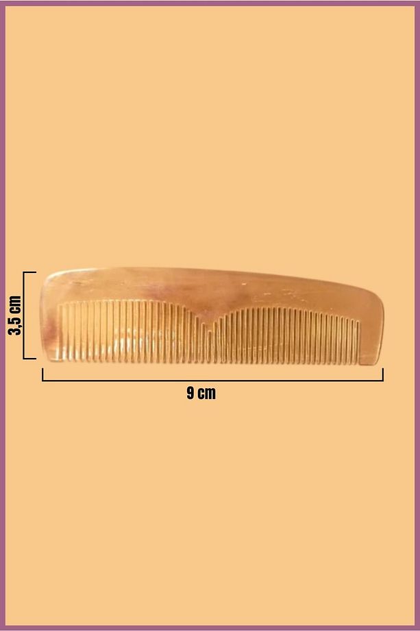 Kemik Tarak %100 Doğal Gerçek Kemik Saç Tarağı 9cm - 4