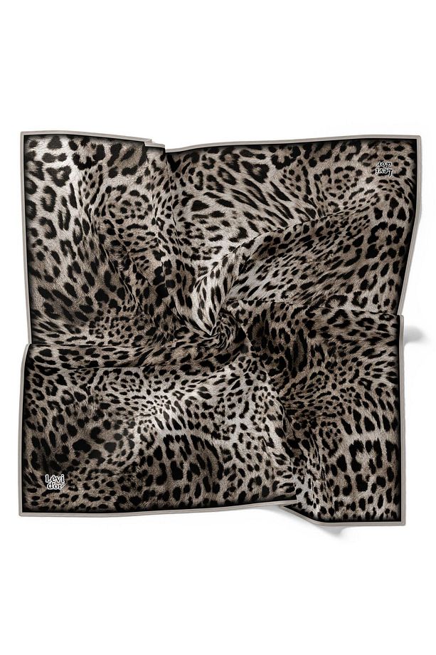 Leopar Zebra Kaz ayağı Desen Işıltılı Kristal Eşarp - 2