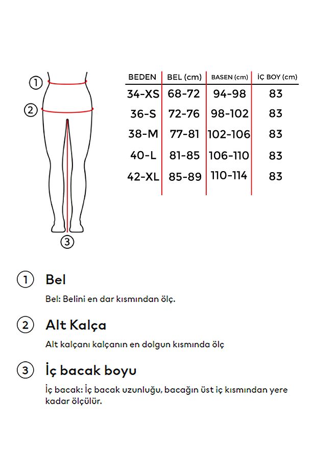 Kadın Kot Rengi 2w45 Örme Denim Parçalı Loose Fit Tasarım Pantolon - 5
