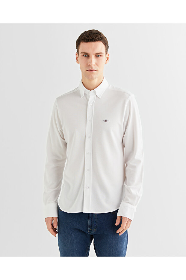 Men's White Regular Fit Shirt