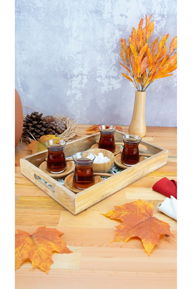 صينية كانجورا منقوشة بأوراق الشجر - 1