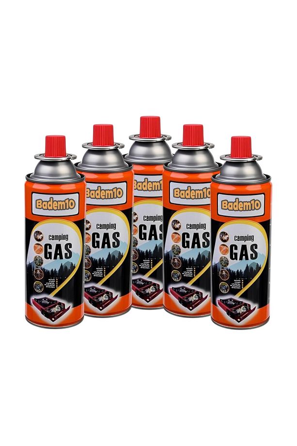 Kamp Gazı 5 Adet Bütan Propan Gaz Tüpü Portatif Ocak Kartuşu Tek kullanımlık Pürmüz 400 ml - 5