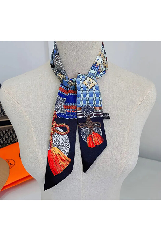 Butterfly Scarf, Bag, Bracelet and Hair Accessory in Black Tone