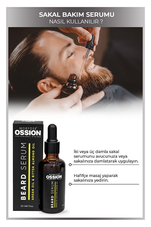 Ossıon Premıum Barber Lıne Sakal Bakım Serumu 50 ml - 3