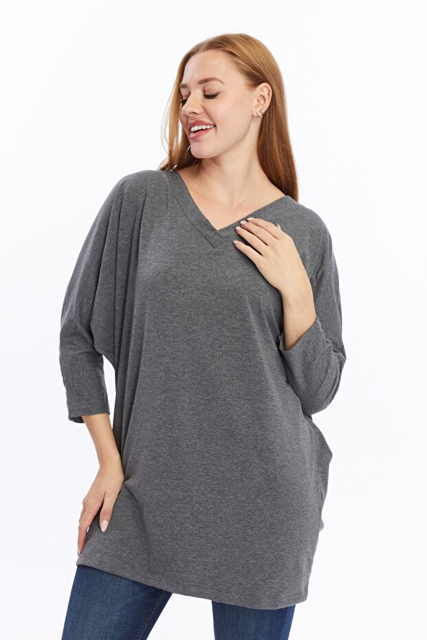 بلوزة بأكمام الخفافيش - 2