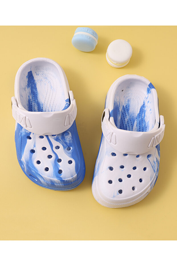 قباقيب بتصميم صبغ التعادل - أزرق - 1