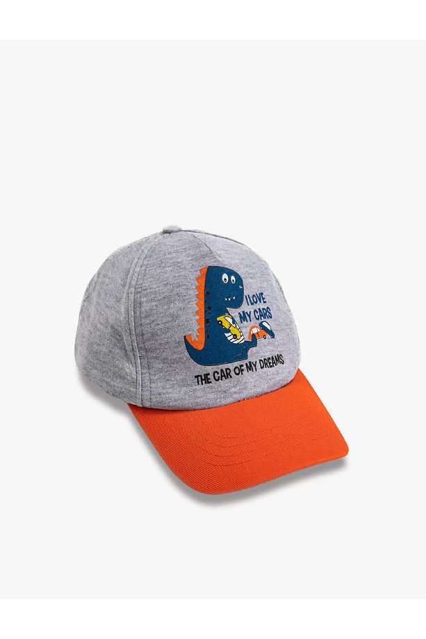 Dinozor Baskılı Kep Şapka - 1