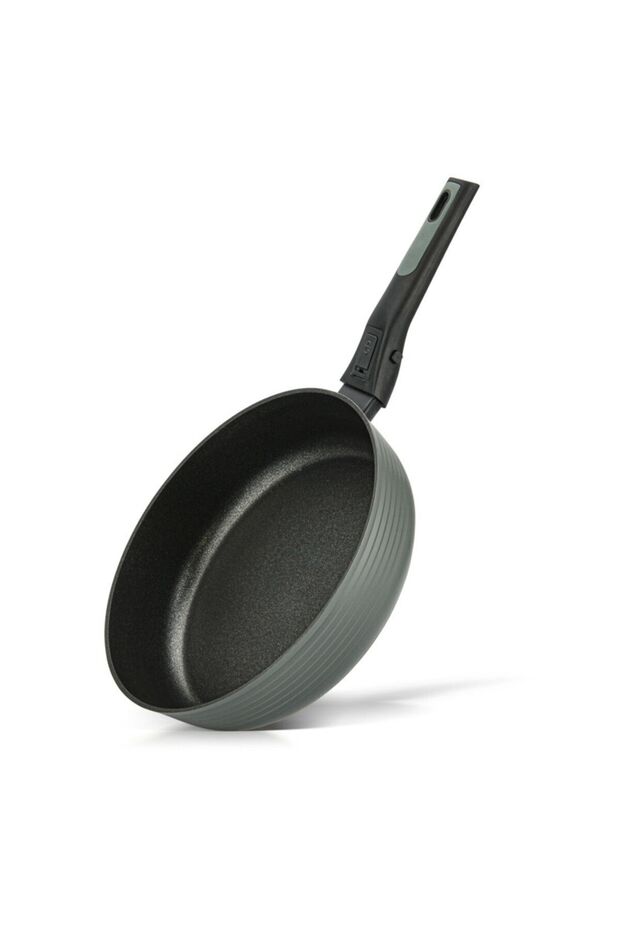 Deep Frying Pan 28cm With Detachable Handle With Glass Lid