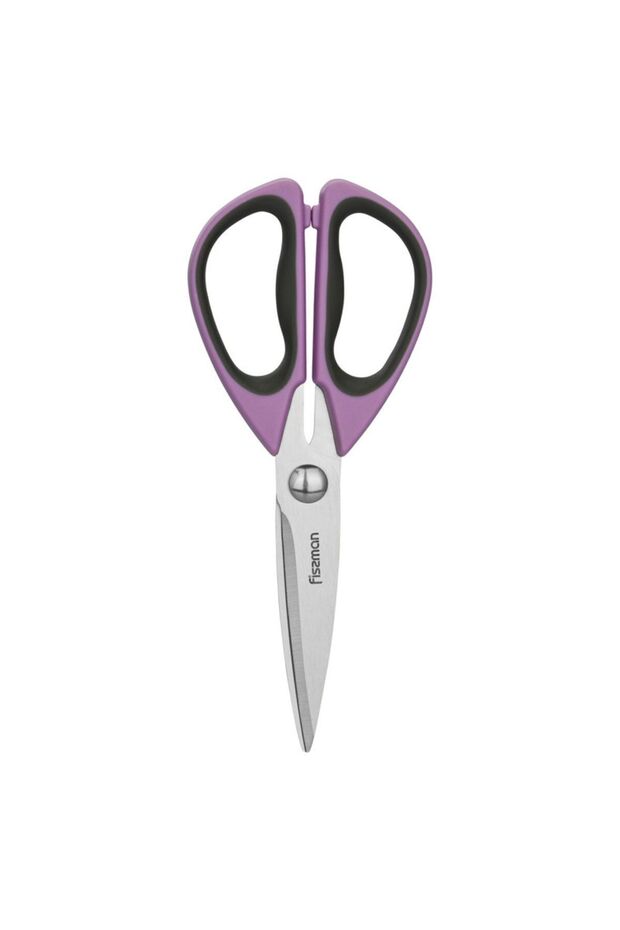 مقص مطبخ بنفسجي/فضي 20 سم - 1
