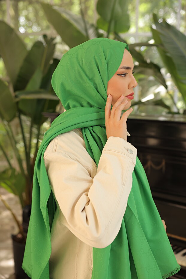 شال بنمط G أخضر - 2