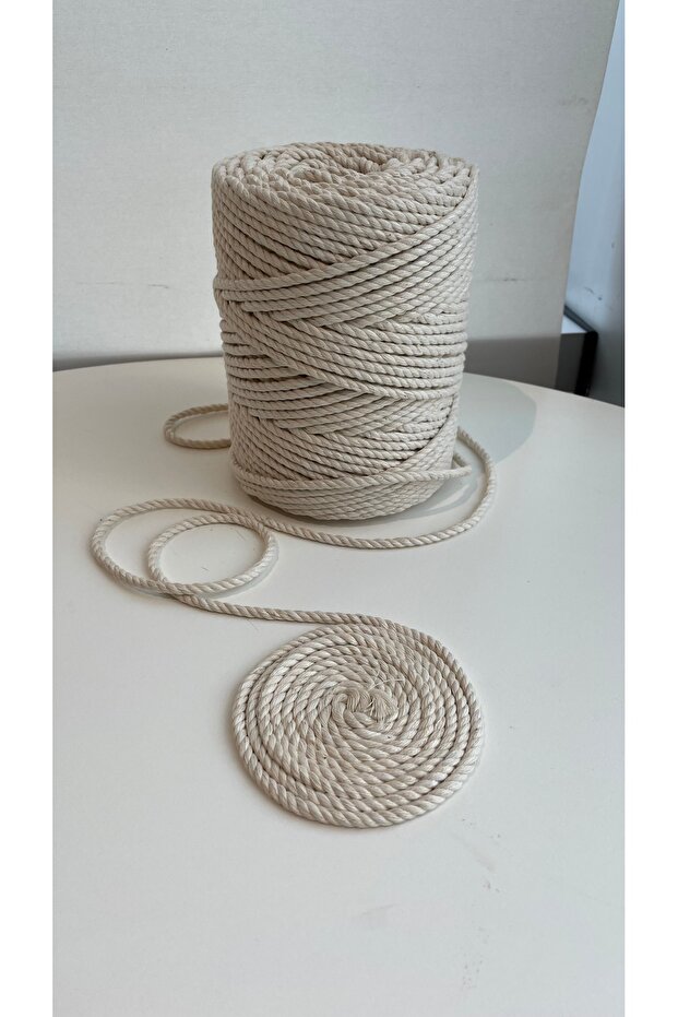 Ecru Cotton Macrame 5mm 1 kg