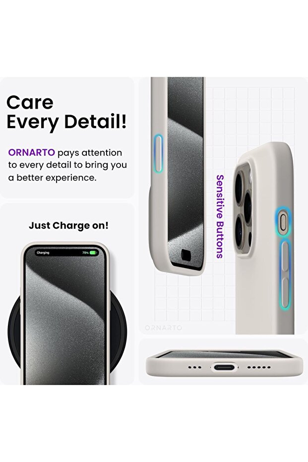 غطاء ناعم من السيليكون السائل متوافق مع هاتف iPhone 15 PRO، غطاء ناعم مضاد للخدش من الألياف الدقيقة - 4