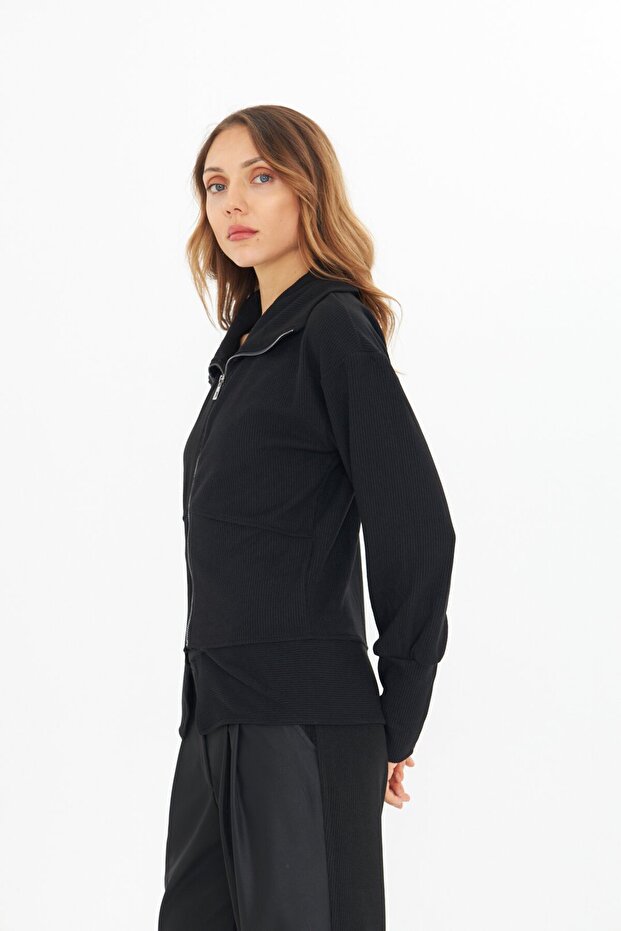 SİYAH TRİKO CEKET - 3