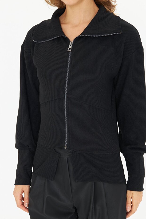 SİYAH TRİKO CEKET - 5